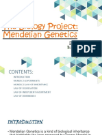 The Biology Project: Mendelian Genetics: Done By: B.Mithun Xii-A