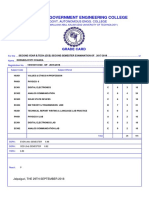 Jalpaiguri Government Engineering College: Grade Card