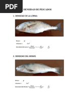 Densidad de Pescados 2018 - 1