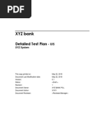 XYZ Bank: Detailed Test Plan