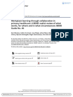 Workplace Learning Through Collaboration in Primary Healthcare - A BEME Realist Review of What Works, For Whom and in What Circumstances - BEME Guide No. 46