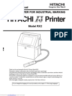 Hitachi Printer: Technical Manual Ink Jet Printer For Industrial Marking