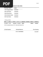 Flight Ticket - Hyderabad To New Delhi: Going - 2h 25m Date Time From To Flight No. Terminal Airline PNR No