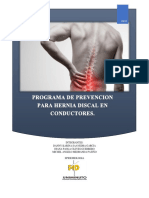 Programa de Prevencion para Hernia Discal en Conductores