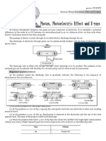 Electric Discharge Through Gases: Electron, Photon, Photoelectric Effect and X-Rays