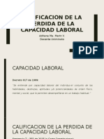 Calificacion de La Perdida de La Capacidad Laboral