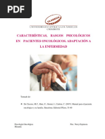 Características, Rasgos Psicológicos en Pacientes Oncológicos. Adaptación A La Enfermedad