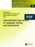 Dina Tsagari - International Experiences in Language Testing and Assessment