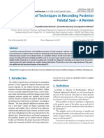 Evolution of Techniques in Recording Posterior Palatal Seal - A Review