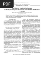 The Effect of Synthetic Surfactants On The Hydrobiological Mechanisms of Water Self-Purification