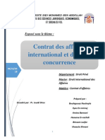 Contrat Des Affaires International Et Droit de Concurrence Final1