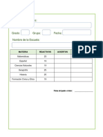 Examen Trimestral Cuarto Grado Bloque II 2018-2019