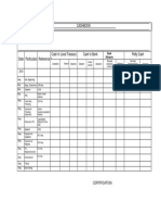 Cashbook Barangay: STA. ROSA Barangay Treasurer: Calendar Year: Cash in Local Treasury Cash in Bank Petty Cash