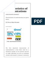 6 Main Characteristics of Communications