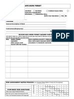 Work Permit Sample For Contractro Tres