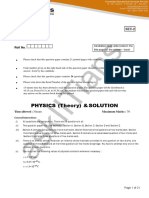 PHYSICS (Theory) & Solution: Series GBM SET-2