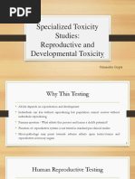 Reproductive and Developmental Toxicity