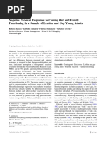 Negative Parental Responses To Coming Out and Family Functioning in A Sample of Lesbian and Gay Young Adults