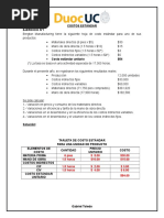 Costos Estandar Ejercicio N 1