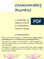 Turbomachinery (Pumps) : 1. CHAPTER - 11 Frank White 2. CHAPTER-14 Yunus A. Çengel