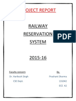 Project Report: Railway Reservation System