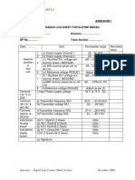 Maintenance Log Sheet