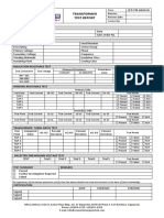 2018 Transformer Test Report