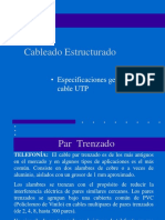 Cableado Estructurado. Especificaciones Generales Del Cable UTP