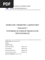 Inorganic Chemistry Lab 3