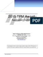 2015 TPM Award: Application Outline