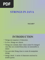 Strings in Java: Sagar P