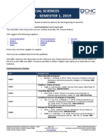 Sample Scheduling of Subjects 1