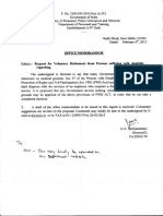 O.M. Dated 06.02.2015 - Request For Voluntary Retirement From Persons Suffering With Disability - Regarding PDF