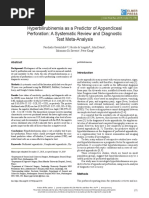 Hyperbilirubinemia As A Predictor of Appendiceal Perforation: A Systematic Review and Diagnostic Test Meta-Analysis