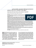 (10920684 - Neurosurgical Focus) Morbidity and Mortality Associated With Hypernatremia in Patients With Severe Traumatic Brain Injury