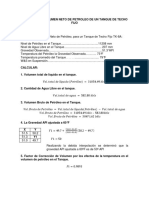 CALCULO DEL VOLUMEN NETO DE PETROLEO DE UN TANQUE TECHO FIJO Practico