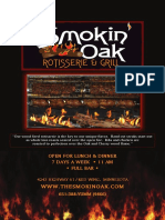 Smokin Oak 2015 Menu 1