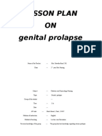 Lesson Plan On Genital Prolapse