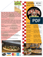 Catering Menu: Traditional & Gourmet Pizzas