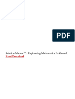 Solution Manual To Engineering Mathematics Bs Grewal PDF