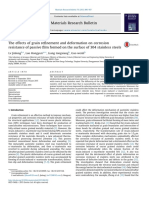 The Effects of Grain Refinement and Deformation On Corrosion Resistance of Passive Film Formed On The Surface of 304 Stainless Steels