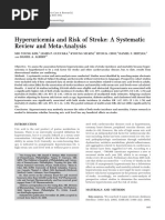 Hyperuricemia and Risk of Stroke: A Systematic Review and Meta-Analysis