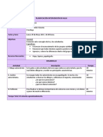 Planificación Intervención en Aula PDF