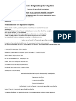 Proyectos de Aprendizaje Investigativo