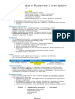 Nature of Management Control Systems