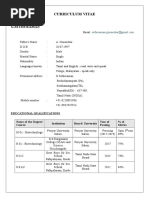 Curriculum Vitae: G.Sethuraman