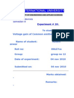 Riphah International University: Electronic Devices semester-III Experiment # 10