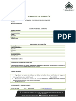 Ficha de Inscripcion Well Control Supervisor