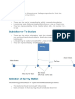 Survey Stations Is A Point of Importance at The Beginning and End of Chain Line. There Are Two Types of Survey Stations