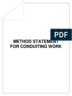 Method Statement-Conduiting Work